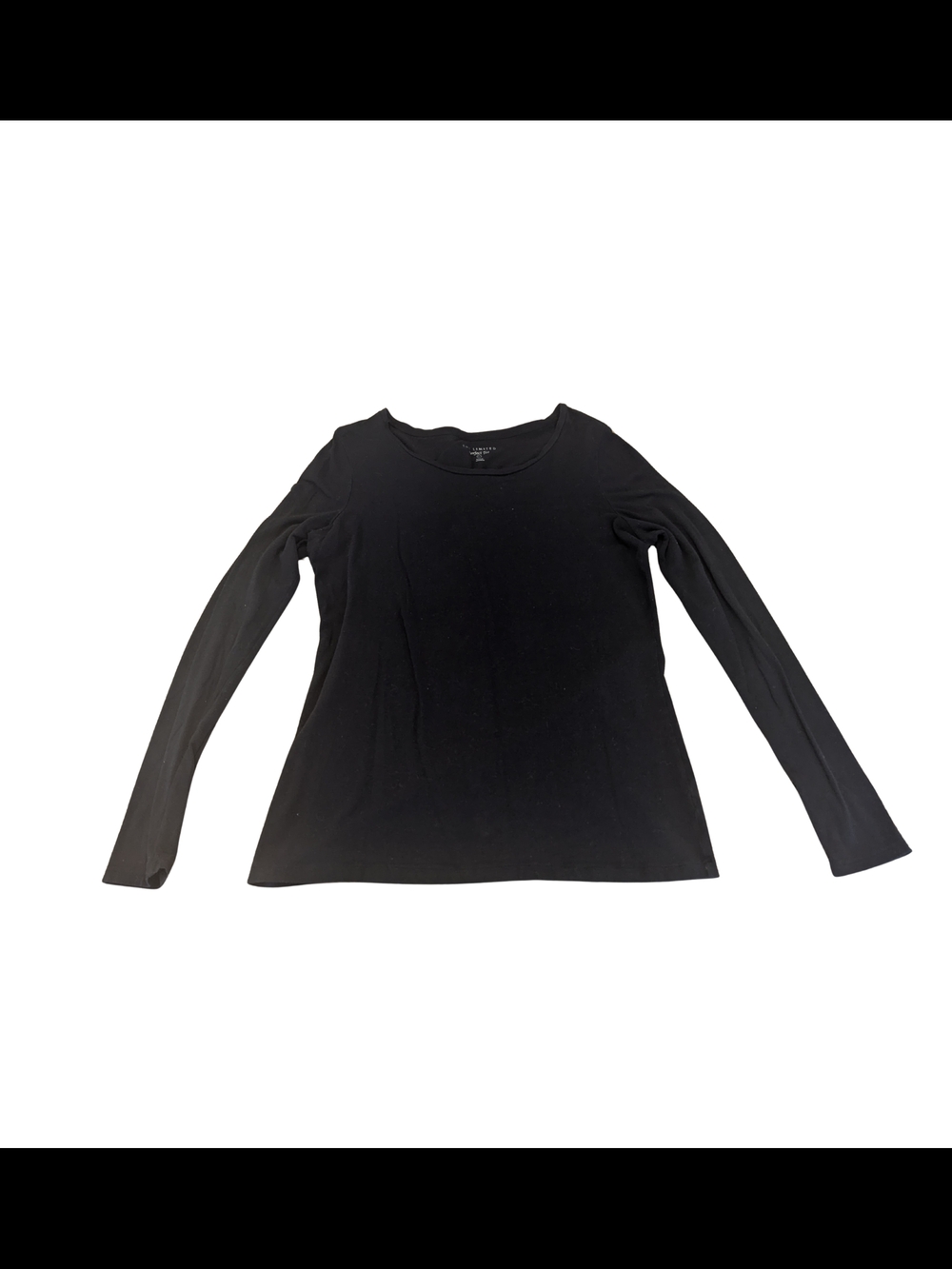 EUC Limited Womens Large Perfect Tee Black Long Sleeve Scoopneck Shirt